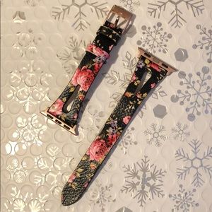 Apple Watch Band 42/44mm FLORAL Rose Black